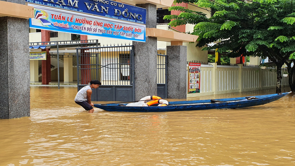 Đà Nẵng: Tiếp tục cho học sinh, sinh viên nghỉ học do mưa lớn