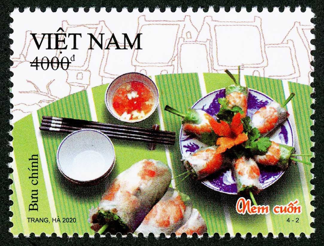 Phở gà, bún chả được tôn vinh trong bộ tem Ẩm thực Việt Nam - Ảnh 2.