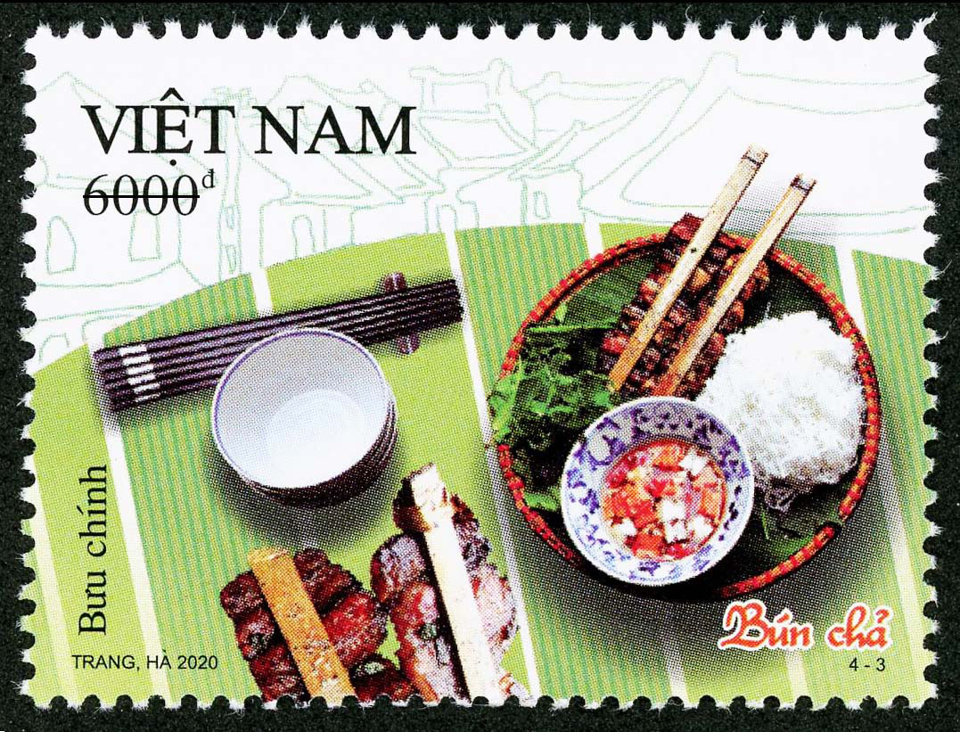 Phở gà, bún chả được tôn vinh trong bộ tem Ẩm thực Việt Nam - Ảnh 3.