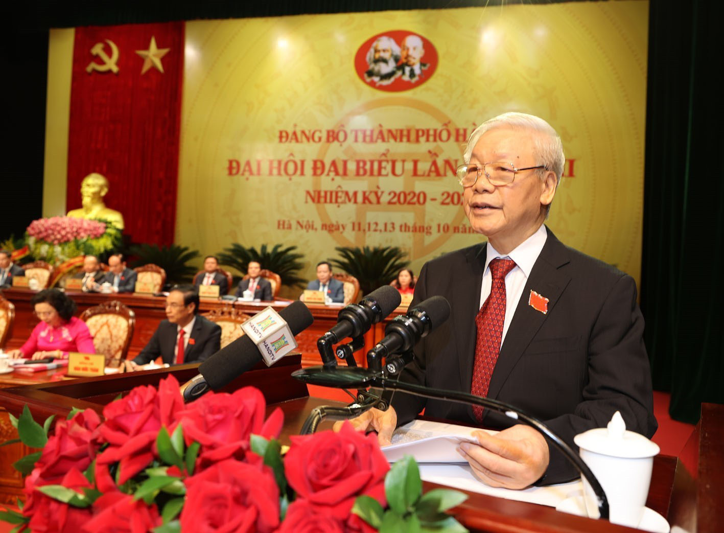 7 vấn đề Tổng Bí thư, Chủ tịch nước lưu ý tại Đại hội Đảng bộ Thành phố Hà Nội - Ảnh 1.