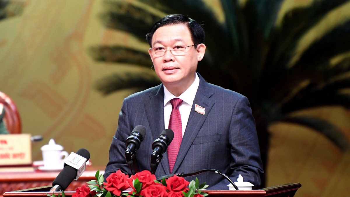 Ông Vương Đình Huệ tái đắc cử Bí thư Thành ủy Hà Nội với 100% số phiếu tán thành