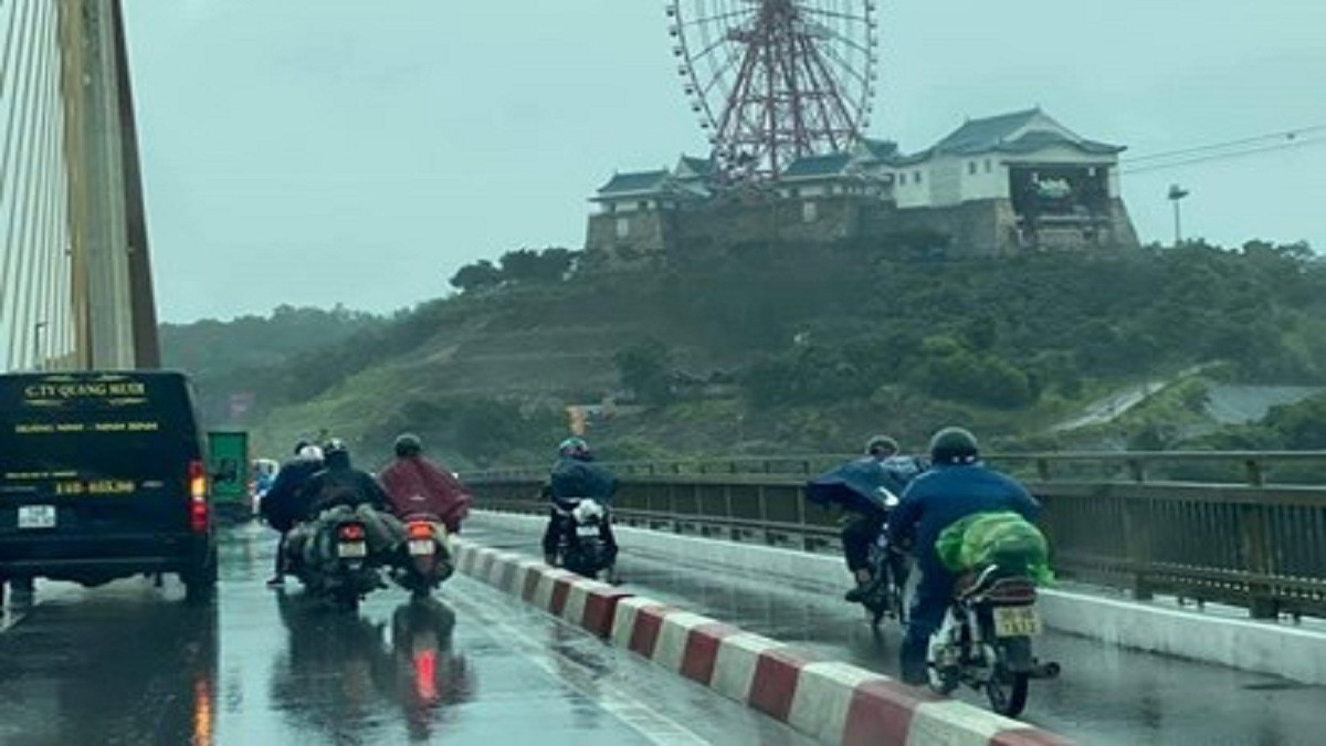 Ảnh hưởng bão số 7, Quảng Ninh cấm một chiều cầu Bãi Cháy