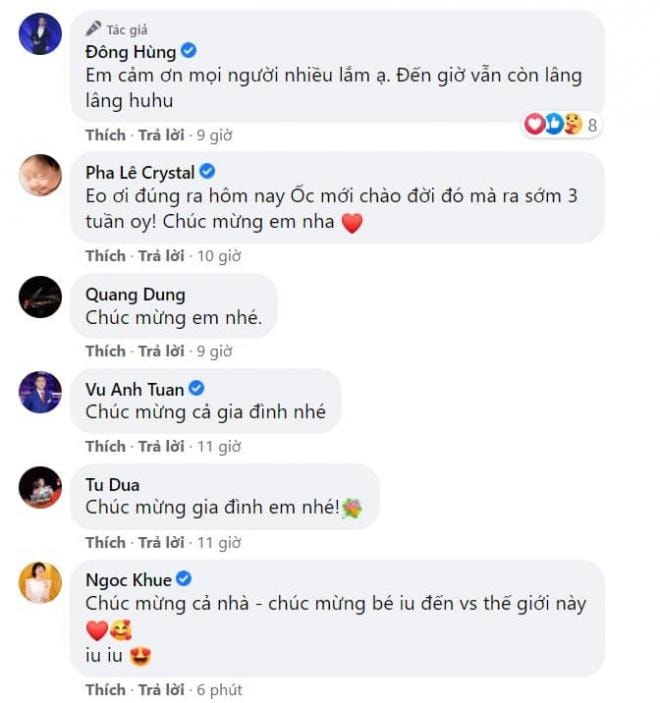 vợ Đông Hùng sinh con 1
