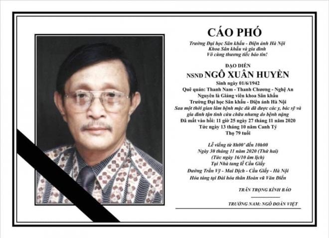 NSND Xuân Huyền qua đời 0
