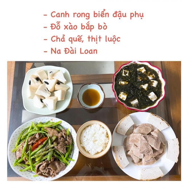 mâm cơm khi ở cữ 9