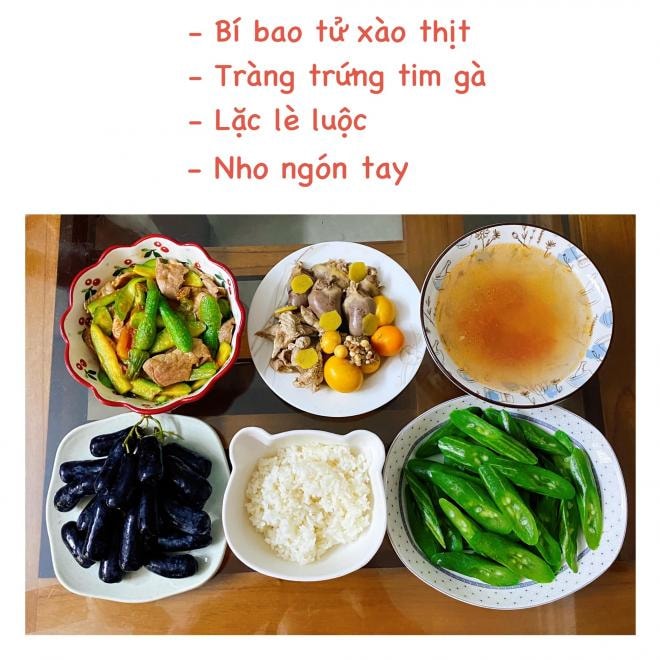 mâm cơm khi ở cữ 1