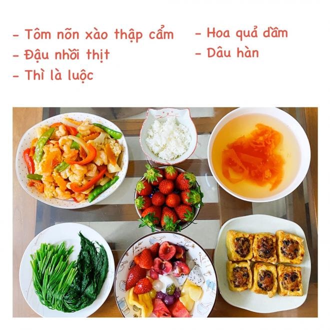mâm cơm khi ở cữ 7