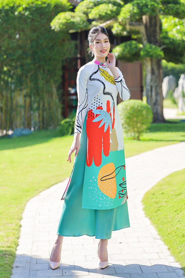 Á hậu Phương Anh, Ngọc Thảo gợi ý diện áo dài Tết nhiều màu - Ảnh 3.