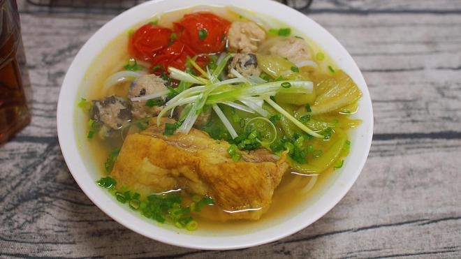 cách nấu bún dọc mùng  0