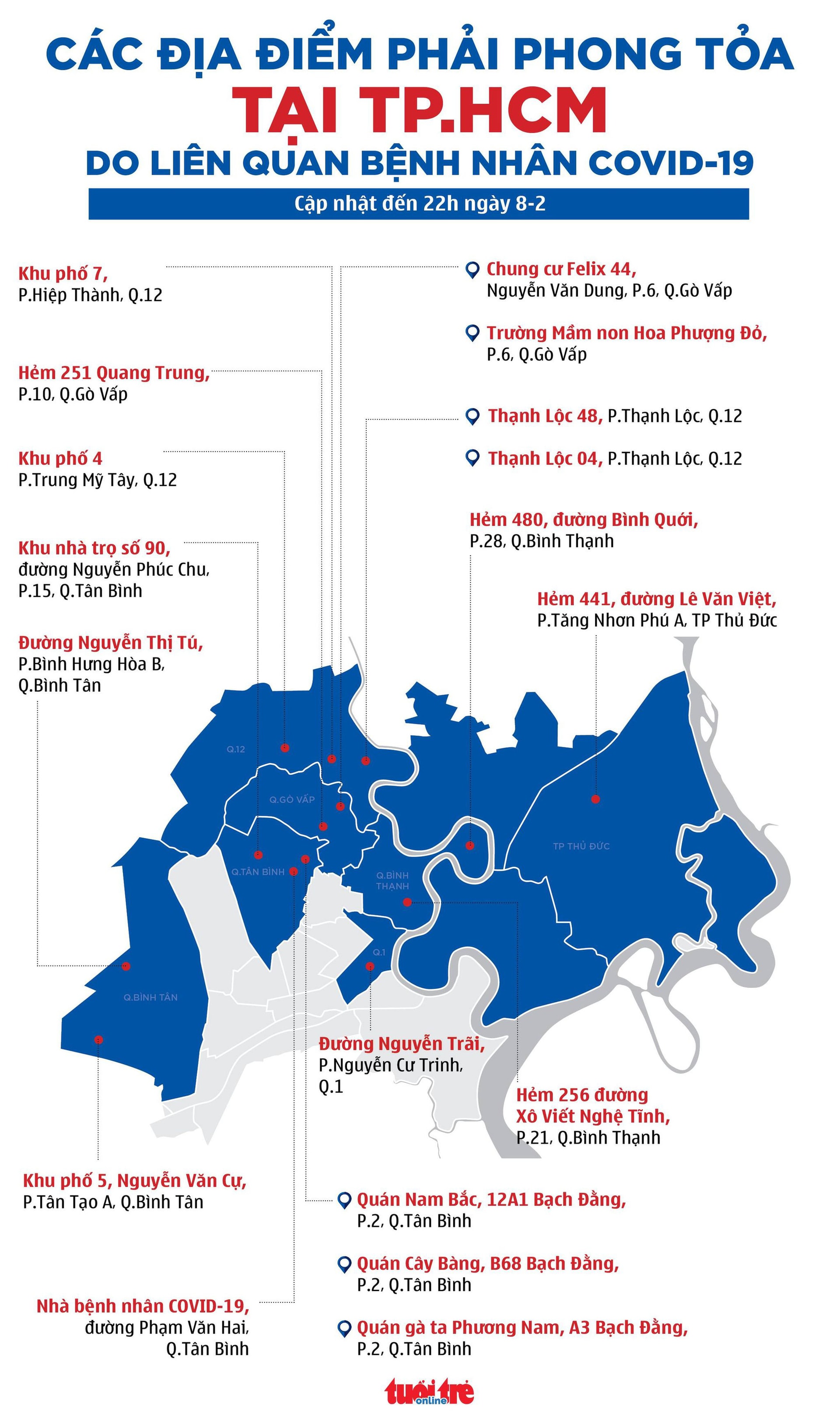 DỄ XEM: 18 địa điểm bị phong tỏa ở TP.HCM - Ảnh 1.
