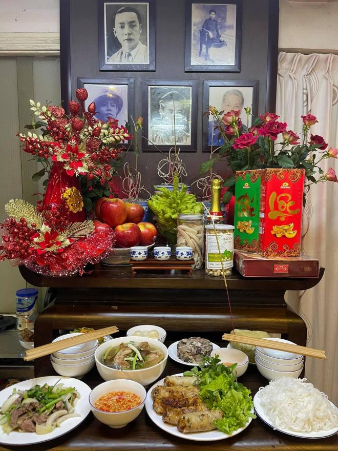 sao Việt mâm cơm cúng Tất niên 2 sao Việt mâm cơm cúng Tất niên 2