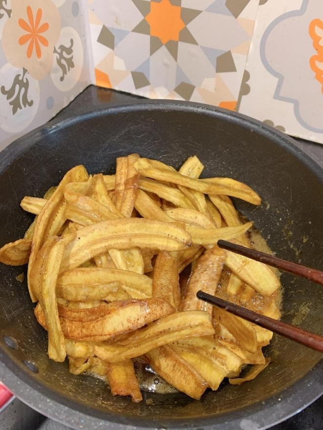 cách làm chuối ngào đường  2