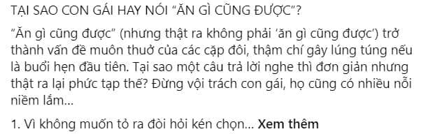 con gái nói ăn gì cũng được 0 con gái nói ăn gì cũng được 0