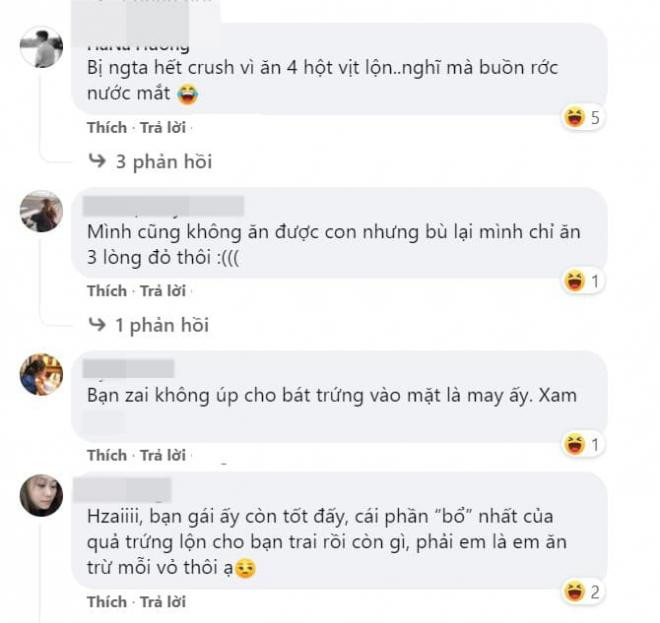 ăn vịt lộn bỏ con 0