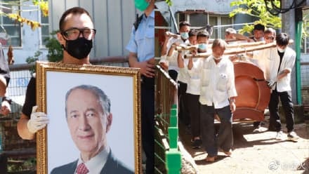  Một năm sau khi qua đời ông trùm sòng bạc mới được chôn cất, Hà Du Quân xuất hiện với vẻ đau buồn mà không có Hề Mộng Dao bên cạnh  0