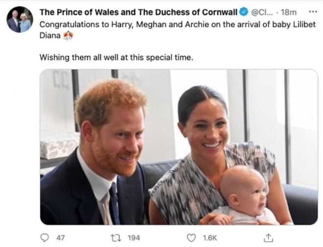  Meghan hạ sinh con gái, đặt tên con theo cả Nữ hoàng Anh và mẹ chồng quá cố Diana, phản ứng của Hoàng gia lạnh lùng hơn tưởng tượng 6