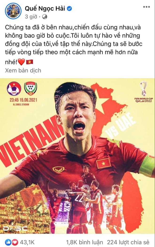 chia sẻ của đội tuyển Việt Nam 3