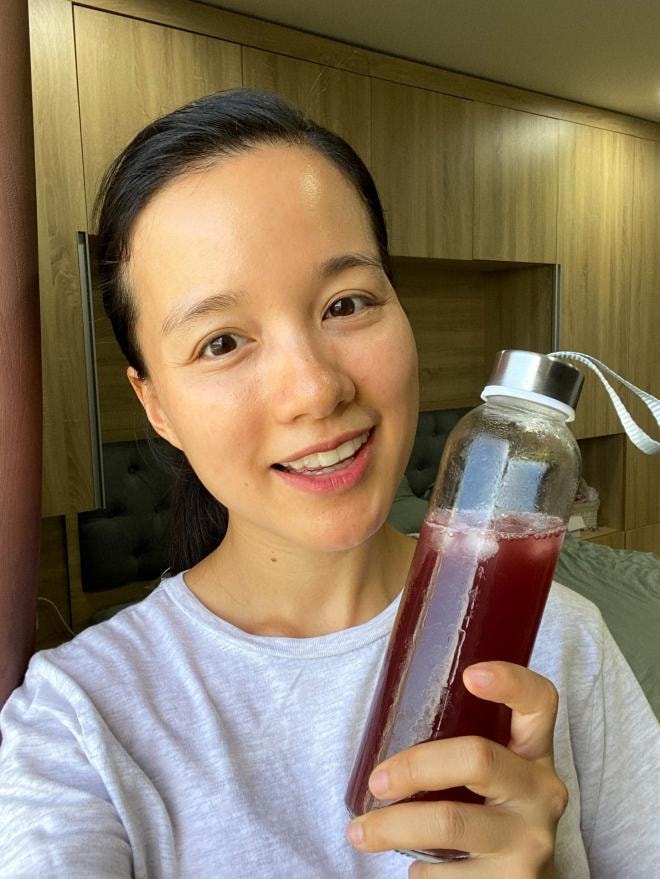 MC Minh Trang làm nước lá tía tô 0 MC Minh Trang làm nước lá tía tô 0