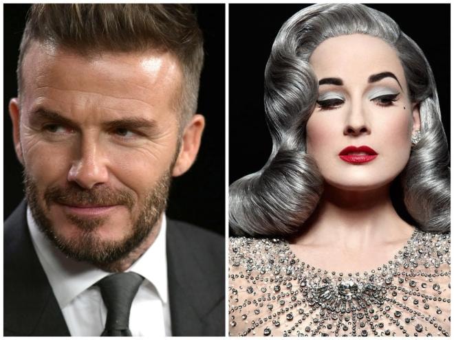 Nữ hoàng thoát y Dita Von Teese mặc đầm hai dây dạo phố, ở tuổi 48 làn da vẫn mịn màng như thiếu nữ, khó trách Beckham cũng phải mê mẩn 16