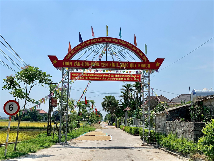 Diện mạo Nông thôn mới ở thôn Bình Yên, xã Xuân Lộc, huyện Can Lộc, Hà Tĩnh.