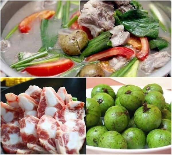canh sườn nấu sấu 2