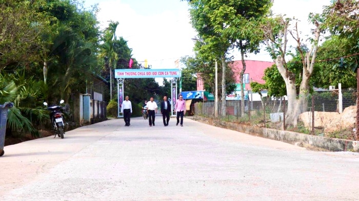 Những tuyến đường làng giáo xứ Tân Hòa được quy hoạch như một khu đô thị.