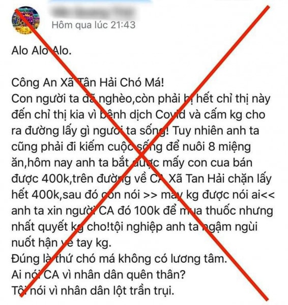 Xử lý đối tượng đăng tải thông tin sai sự thật lên mạng xã hội -0