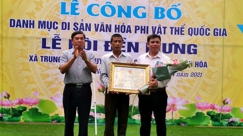 Lễ hội đền Mưng được công nhận là Di sản văn hóa phi vật thể quốc gia.