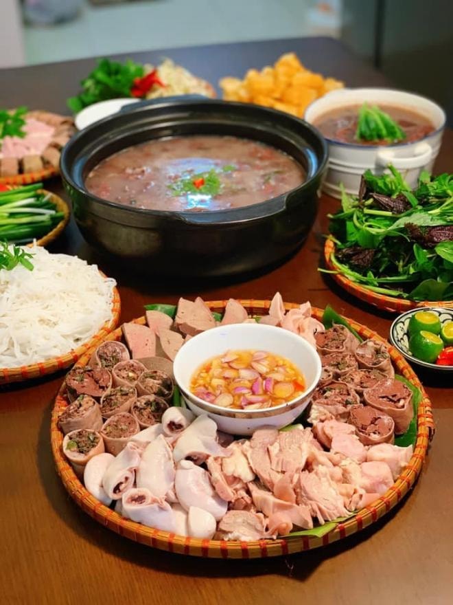 nấu lẩu cháo lòng  1