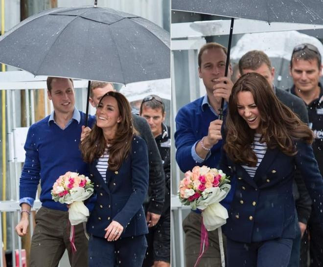 Mỹ nhân Hoàng gia dưới mưa: Meghan che ô cho Harry, William và Kate đẹp như tranh vẽ, Công nương Diana đơn độc nhưng luôn tỏa sáng  7