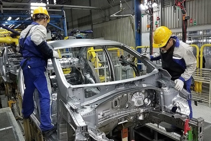 Sản xuất, lắp ráp xe tại Nhà máy sản xuất Ôtô Hyundai Thành Công Việt Nam.Ảnh: Thành Công