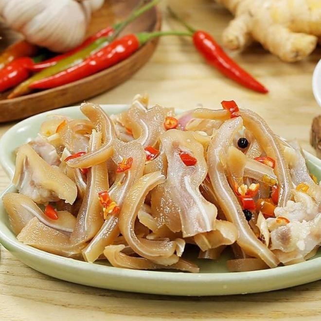 cách làm tai heo ngâm mắm  0