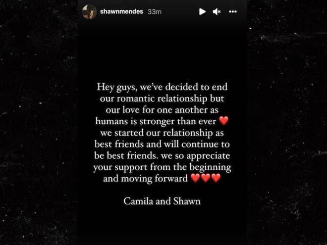 Vừa hội ngộ tình cũ Hailey Bieber chưa bao lâu, Shawn Mendes bất ngờ thông báo chia tay Camila khiến nhiều người ngỡ ngàng 4