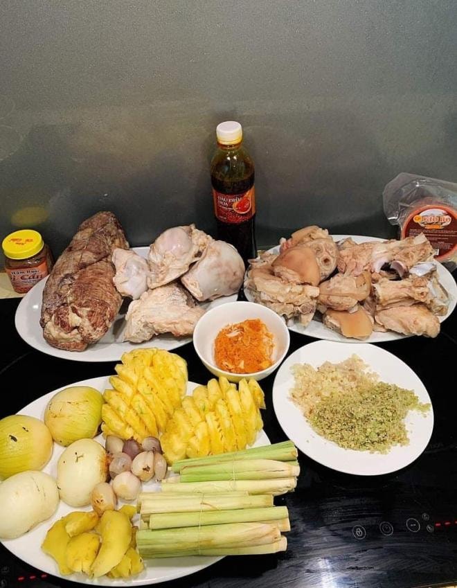cách nấu bún bò huế  0