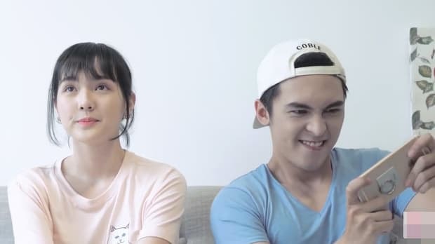 Hải Tú hôn trai lại  0