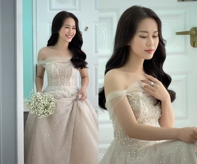 Hậu được bạn trai cầu hôn, MC Ngô Mai Phương xinh đẹp trong hậu trường diện váy cô dâu 0
