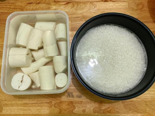 cách nấu xôi sắn  0