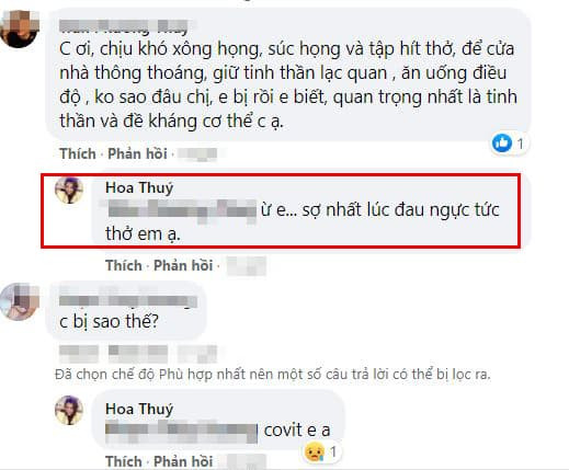 Hoa Thúy mắc covid 1