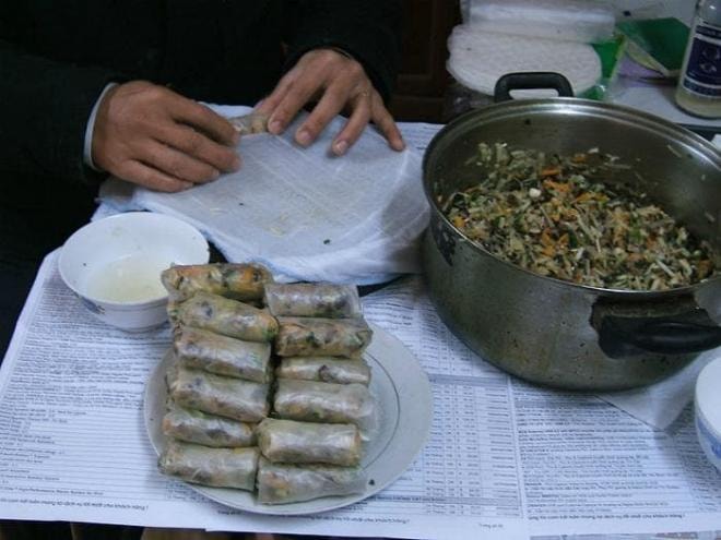 nem rán bằng nồi chiên không dầu  0
