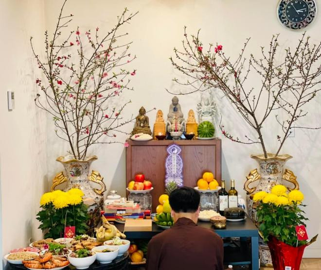 mâm cỗ cúng tất niên của sao việt 0 mâm cỗ cúng tất niên của sao việt 0