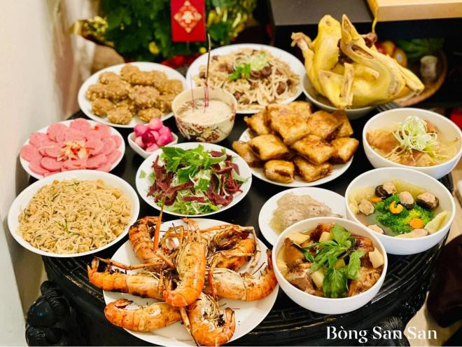 mâm cỗ cúng tất niên của sao việt 3 mâm cỗ cúng tất niên của sao việt 3