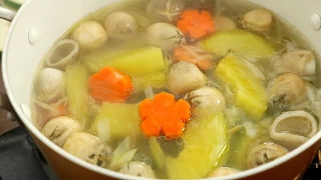 canh đu đủ nấm rơm  2
