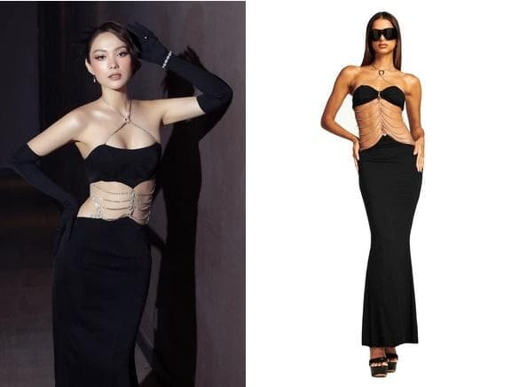 Minh Hằng nghi mặc váy nhái 1