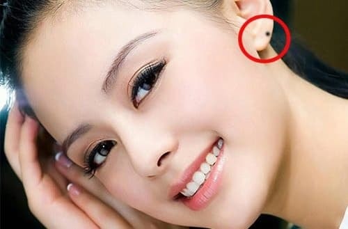 Nhân tướng học, tướng phụ nữ, nốt ruồi