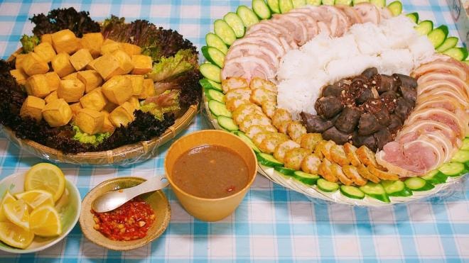 mẹt bún đậu mắm tôm thơm ngon 2