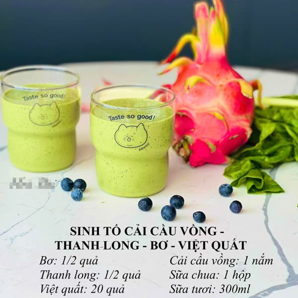 công thức pha sinh tố 5 công thức pha sinh tố 5
