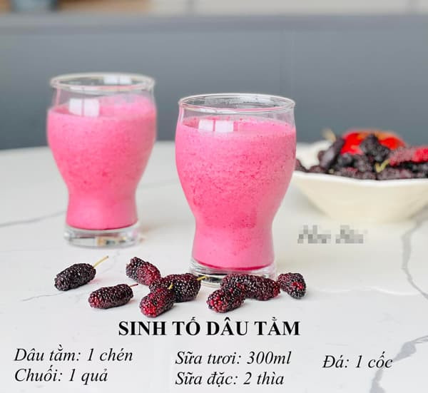 công thức pha sinh tố 6 công thức pha sinh tố 6