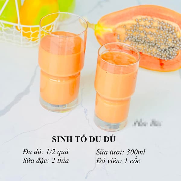 công thức pha sinh tố 7 công thức pha sinh tố 7