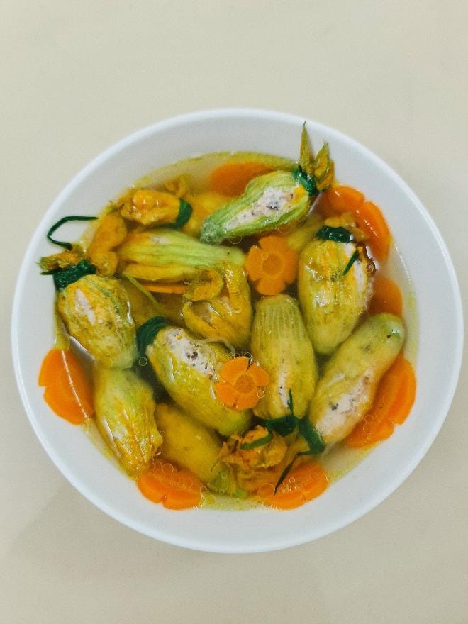 cách nấu canh bông bí  1