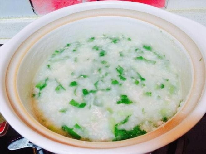 cách nấu cháo thịt rau củ 7